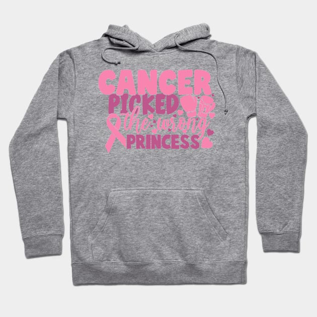 breast cancer picked wrong princess Hoodie by CrankyTees